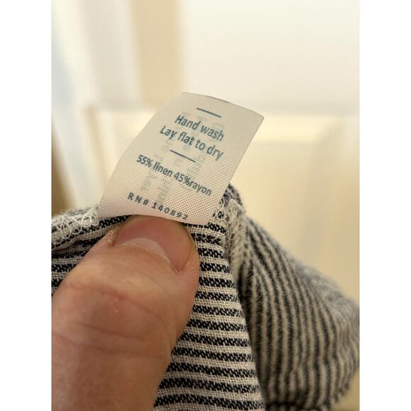 Marine Layer Aly Wide Leg Linen High Waist Cropped Pants, Size Small - Picture 7 of 7